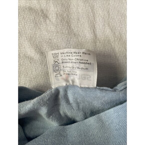 Hanes Beefy-T Long-Sleeve Shirt Breckenridge Colorado Graphic Design Light Blue - Picture 5 of 7